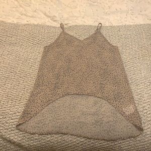 Sheer patterned adjustable-strap tank